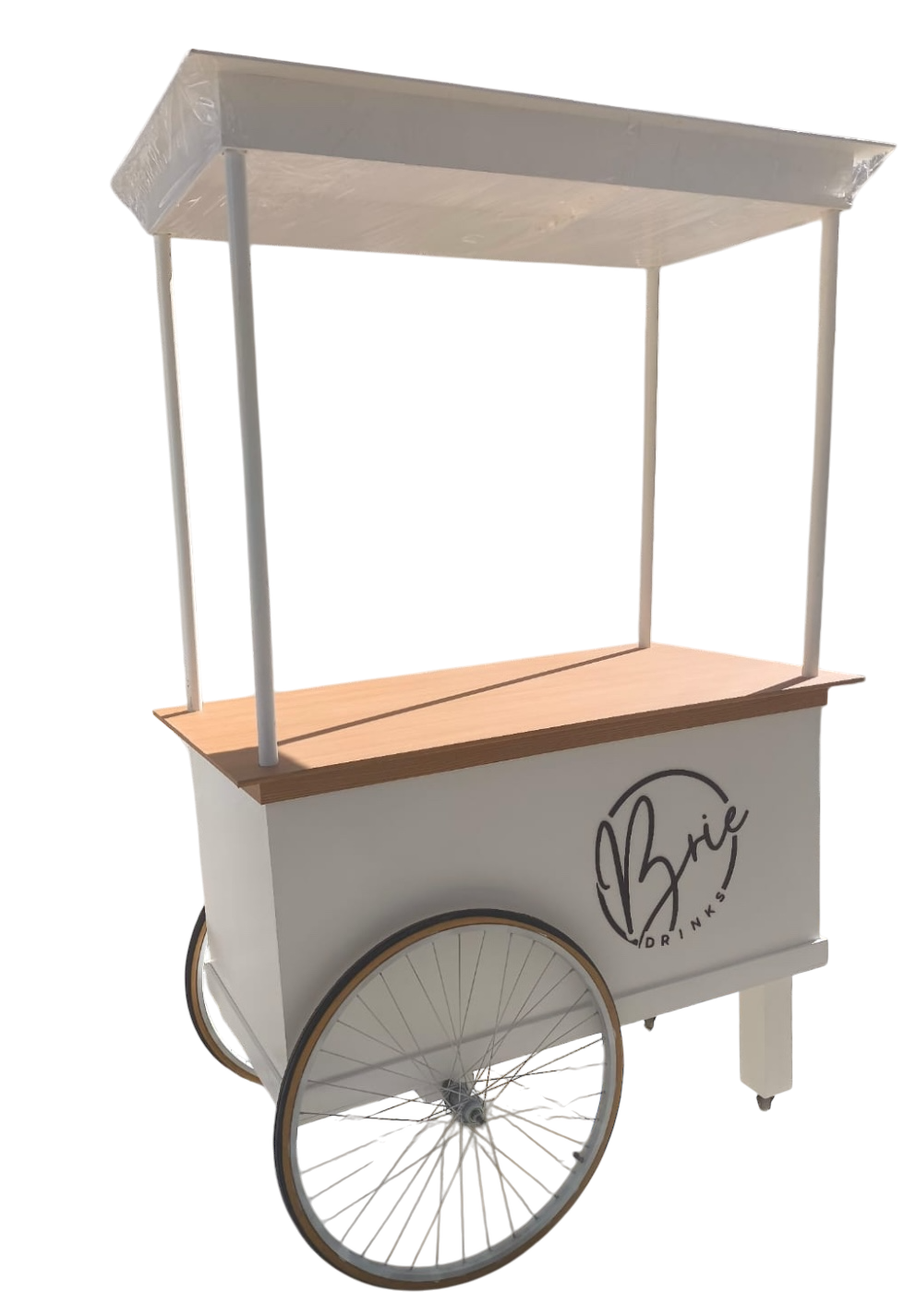 BARRA CON TECHO DE MELAMINA (NEGRO O BLANCO)