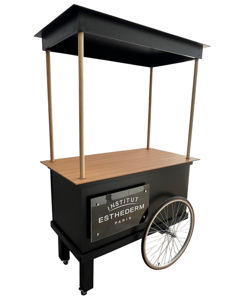 BARRA CON TECHO DE MELAMINA (NEGRO O BLANCO)