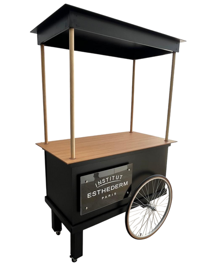 BARRA CON TECHO DE MELAMINA (NEGRO O BLANCO)