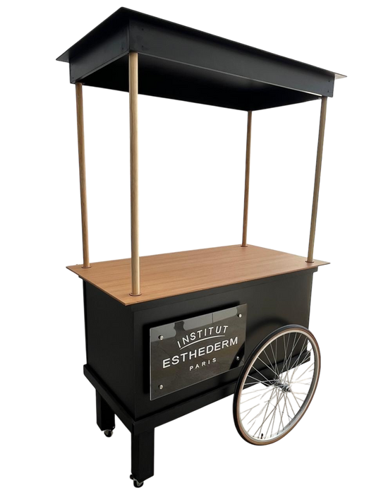 BARRA CON TECHO DE MELAMINA (NEGRO O BLANCO)