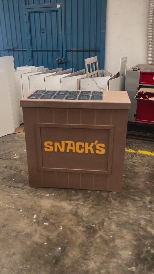 Barra armable Natural para venta de snacks